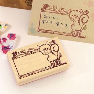 消しゴムはんこ ラバースタンプ 消しゴムスタンプ はな16 リスさんの枠 縦35 5mm 横62mm 0001f 4065 手帳 スケジュール帳 からふる屋 G1ss Hana0001f 印鑑のからふる屋 通販 Yahoo ショッピング