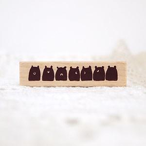 消しゴムはんこ ラバースタンプ 消しゴムスタンプ はな16 クマのライン