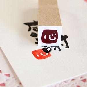 消しゴムはんこ ラバースタンプ 消しゴムスタンプ はな16 落款風「心」 約10mm角 (0104Z...