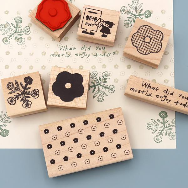 消しゴムはんこ ラバースタンプ 消しゴムスタンプ はんこどり お花のスタンプ Rサイズ(30×30m...