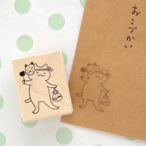 消しゴムはんこ ラバースタンプ 消しゴムスタンプ 和田真由子 つぎかき氷たべようぜねこ 縦31.7m...