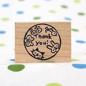 消しゴムはんこ ラバースタンプ 消しゴムスタンプ tugumi 「Thank you