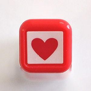 はんこ スタンプ 保護者印 認印 こどものかお スケジュール浸透印 インク不要 メール便 ハート／レ...