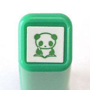 はんこ スタンプ 保護者印 認印 こどものかお スケジュール浸透印 インク不要 メール便 パンダ(勉...