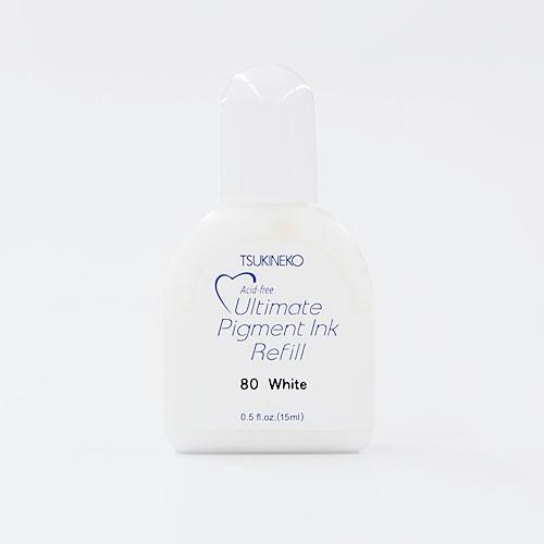 アートニック 補充インク ホワイト RV80 アルチメイト ピグメントインカー ツキネコ スタンプ台...