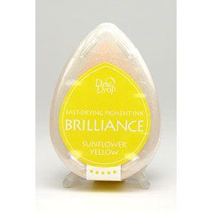 ツキネコ ブリリアンス デュードロップ サンフラワーイエロー スタンプ 台 パッド インク 速乾 光...