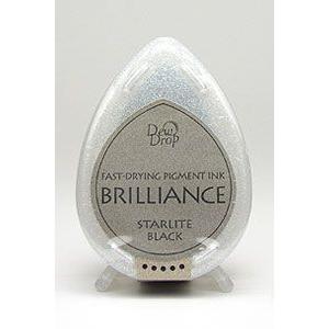 ツキネコ ブリリアンス デュードロップ スターライトブラック スタンプ 台 パッド インク 速乾 光...