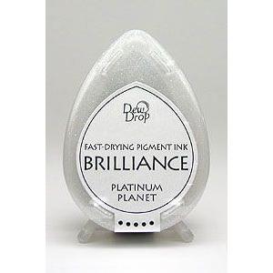 ツキネコ ブリリアンス デュードロップ プラチナプラネット スタンプ 台 パッド インク 速乾 光沢...