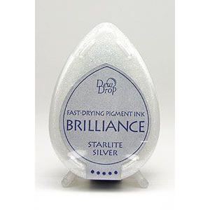 ツキネコ ブリリアンス デュードロップ スターライトシルバー スタンプ 台 パッド インク 速乾 光...