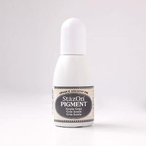 ステイズオン ピグメント 補充インク コアラグレイ ツキネコ インカー スタンプ 台 パッド インク...