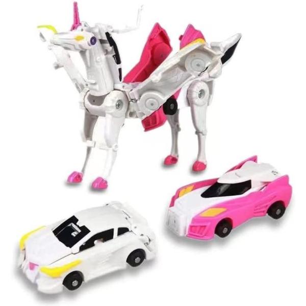 車 合体 おもちゃ 衝突フィット車の変形魔法ペガサスユニコーン子供たちの創造的な変形車のおもちゃ 合...