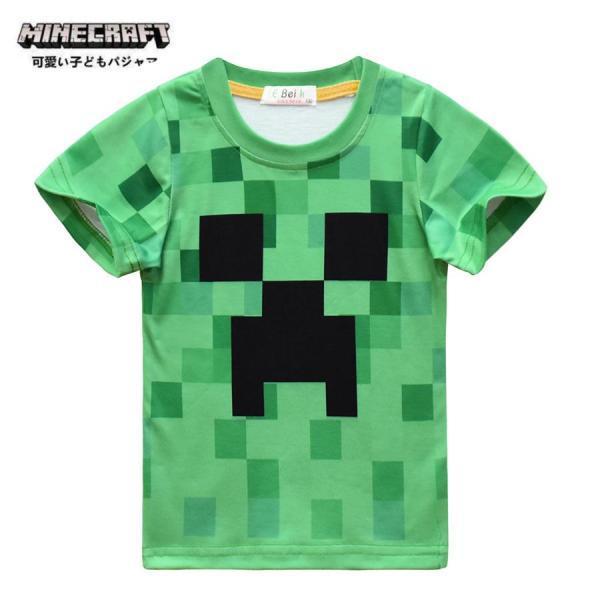 Tシャツ マイクラ クリーパー ジャージ 総柄 モザイク 半袖 MINECRAFT マインクラフト ...