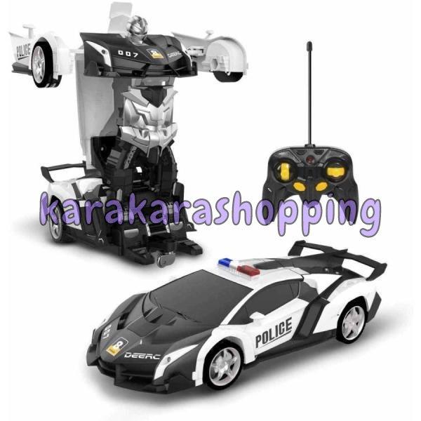 ラッピング対応 ラジコンカー 車おもちゃ おもちゃの車 子供用おもちゃ スタントカー 警察車 変形可...
