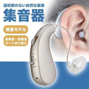 集音器 高齢者 補聴器 USB充電式 両耳兼用 軽量モデル シルバー｜karakarashopping