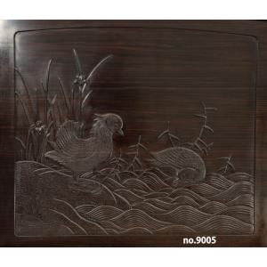 これから仕上品 唐木 衝立 黒檀 おしどり 地...の詳細画像2