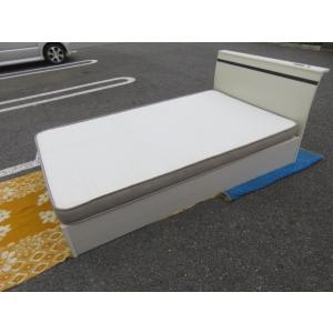 中古 ニトリ セミダブルベッド 収納付き マットレス付き 1220×2000×270mm セミダブル...