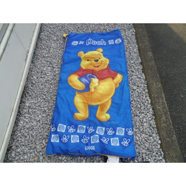 中古品 子供用 寝袋 プーさん スリーピングバッグ 70cm×145cm