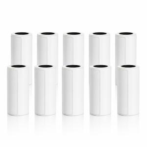 感熱ラベル紙 56×25mm 10巻セット 接着剤付き ミニプリンター用 サーマルプリンター 感熱用紙 白色 長さ3m 2年保存 ラベル 宛名 値札 整理収納 DIY オフィス