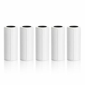 感熱ラベル紙 56×25mm 5巻セット 接着剤付き ミニプリンター用 サーマルプリンター 感熱用紙 白色 長さ3m 2年保存 ラベル 宛名 値札 整理収納 DIY オフィス