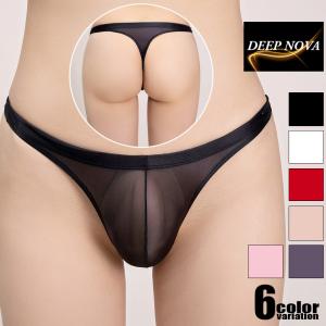 Tバック メンズ DEEP NOVA/ディープノバ  透け スケスケ テカテカ 水着系生地 男性下着　メンズ 　ツルツル　スベスベ