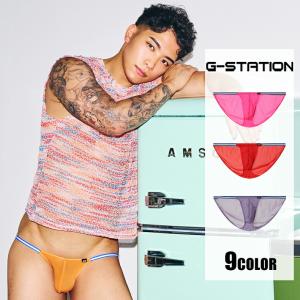 メンズビキニ ブリーフ G-Station/ジーステーション ウルトラライト透けリブ サイドストリング