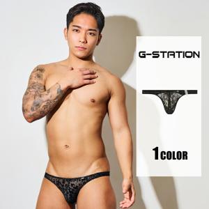 【透け×ヒョウ柄】G-Station/ジーステーション メンズTバック シースルー ソフトメッシュ レオパード 立体縫製