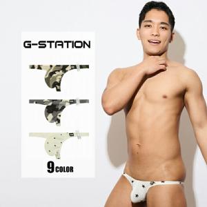 メンズTバック ブリーフ G-Station/ジーステーション 軽量 通気性 星柄プリント メンズTバック 男性下着