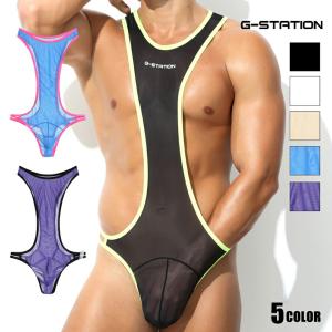 G-Station/ジーステーション STC生地 立体縫製 軽量 レスリングウェア型インナー　男性下着　メンズ　上下一体型インナー 透け