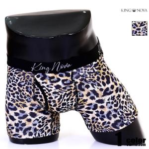 ボクサーパンツ メンズ KING NOVA/キングノバ  ヒョウ柄 アニマル 柄物 レオパード ボクサーパンツ　男性下着　メンズ　