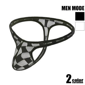 メンズTバック MEN MODE/メンモード メンズTバックメッシュ 市松模様 立体縫製 シースルー 透け セクシー