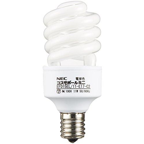 【新品】 NEC 電球形蛍光ランプ コスモボール・ミニ 電球色 60W相当タイプ 口金E17 EFD...