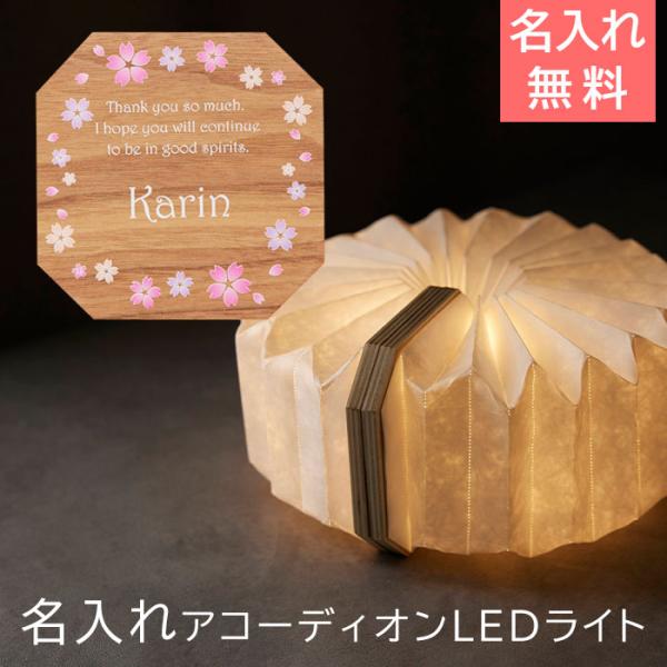 ライト　LEDライト　名入れ　プレゼント　ギフト　カラーデザイン 名入れ アコーディオンLEDライト...