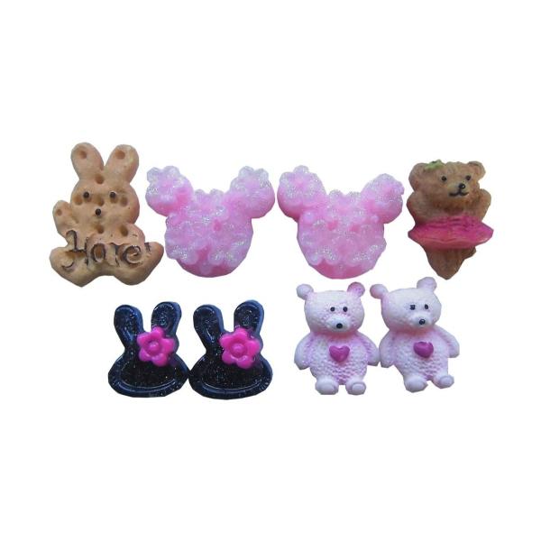 デコパーツ ミニ マウス 犬 うさぎ 熊 デコパーツ