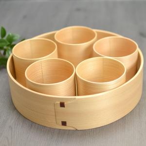 そうめんセット（そばちょこ5客入り） 秋田杉 大館工芸社