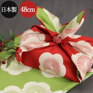 風呂敷 お弁当箱 用 伊砂文様 両面ふろしき 梅 アカ×グリーン