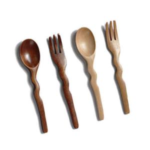 名入れギフト 木製 カトラリー 木のフォーク スプーンペアセット