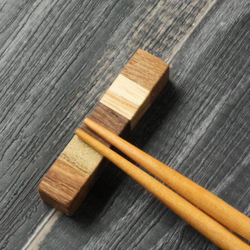 木の箸置き 寄木 日本製 国産 メール便対応  和食器 和風 食器 雑貨 箸置き 越前漆器