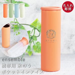 名入れ ギフト 氷嚢 氷のう 携帯用 emsamble ポケットインアイス 定番デザイン アイスパック シリコン製 持ち運び アイシングパック ネッククーラー