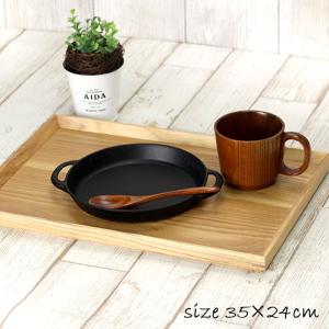 お盆 トレー 木製 羽反 長角盆 布貼り 根来 曙 全2種 約30×20cm : 曲げ