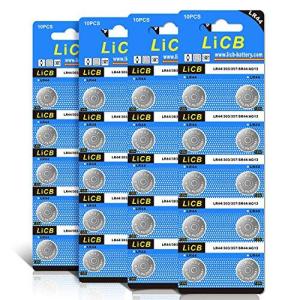 LiCB 40個 LR44 ボタン電池 アルカリ