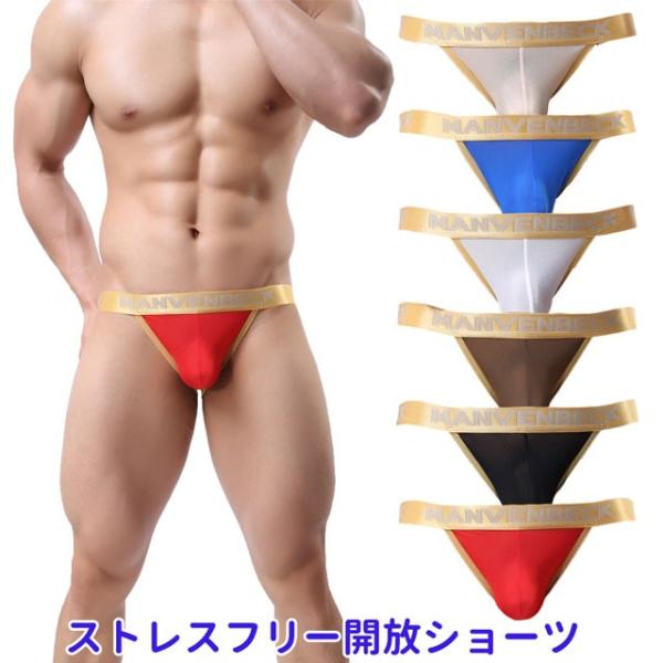 Oバック メンズ セクシーショーツ ケツ割れ ビキニブリーフ O字型 フロントメッシュ スケスケ 透...