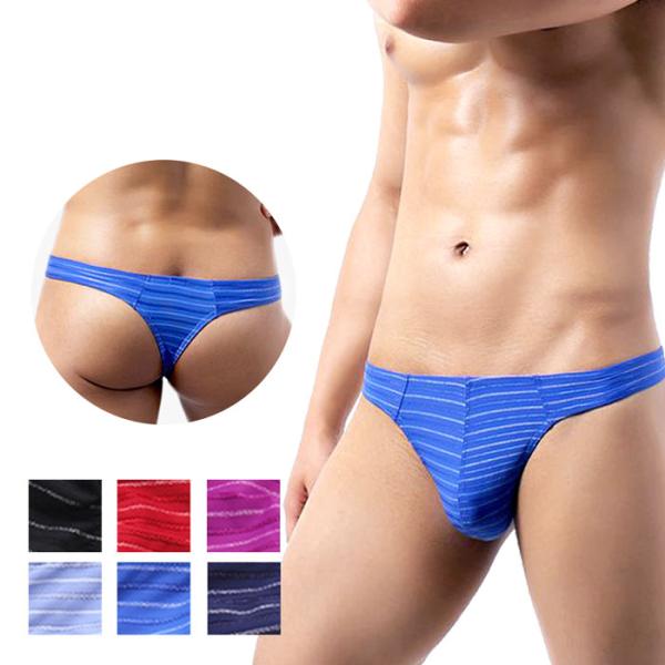 Tバック メンズ ボーダー 速乾 セクシー 伸びる ストレッチ シンプル アンダーウェア スポーティ...