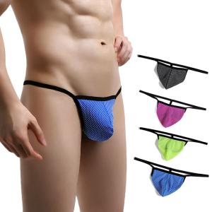 メンズ Tバック セクシー ヒモパン 伸びる ストレッチ シンプル ジャガード アンダーウェア スポーティ 快適フィット 男性下着 勝負下着 大人用 黒 青 mt-012