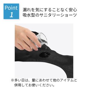 吸収型サニタリーショーツ 綿 吸水ショーツ サ...の詳細画像4