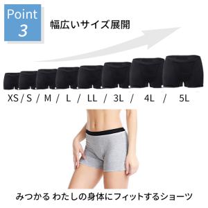 吸収型 サニタリーショーツ ボクサーパンツ 綿...の詳細画像4