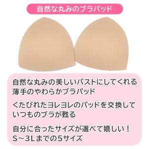 ブラパッド カップ パット 薄手 三角 自然 ...の詳細画像2