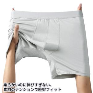 メンズ ボクサーパンツ 3分丈 ロング丈 レー...の詳細画像3