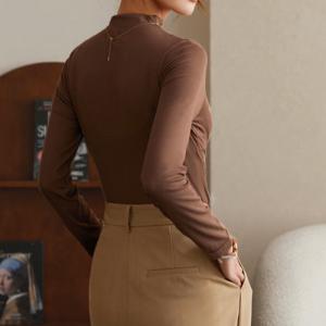 長袖インナー 10分袖 モックネック レディー...の詳細画像3