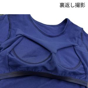 綿95% ブラトップ カップ付きインナー 長袖...の詳細画像1