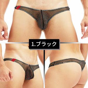Tバック メンズ シースルー ラメ 涼しい ロ...の詳細画像4